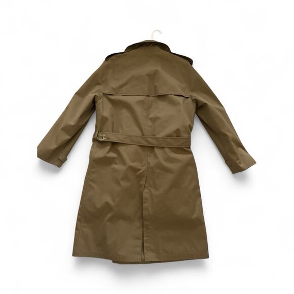 London Fog Coat 40L Tan Maincoat Weatherwear Trench Double Breasted Button - Picture 2 of 14